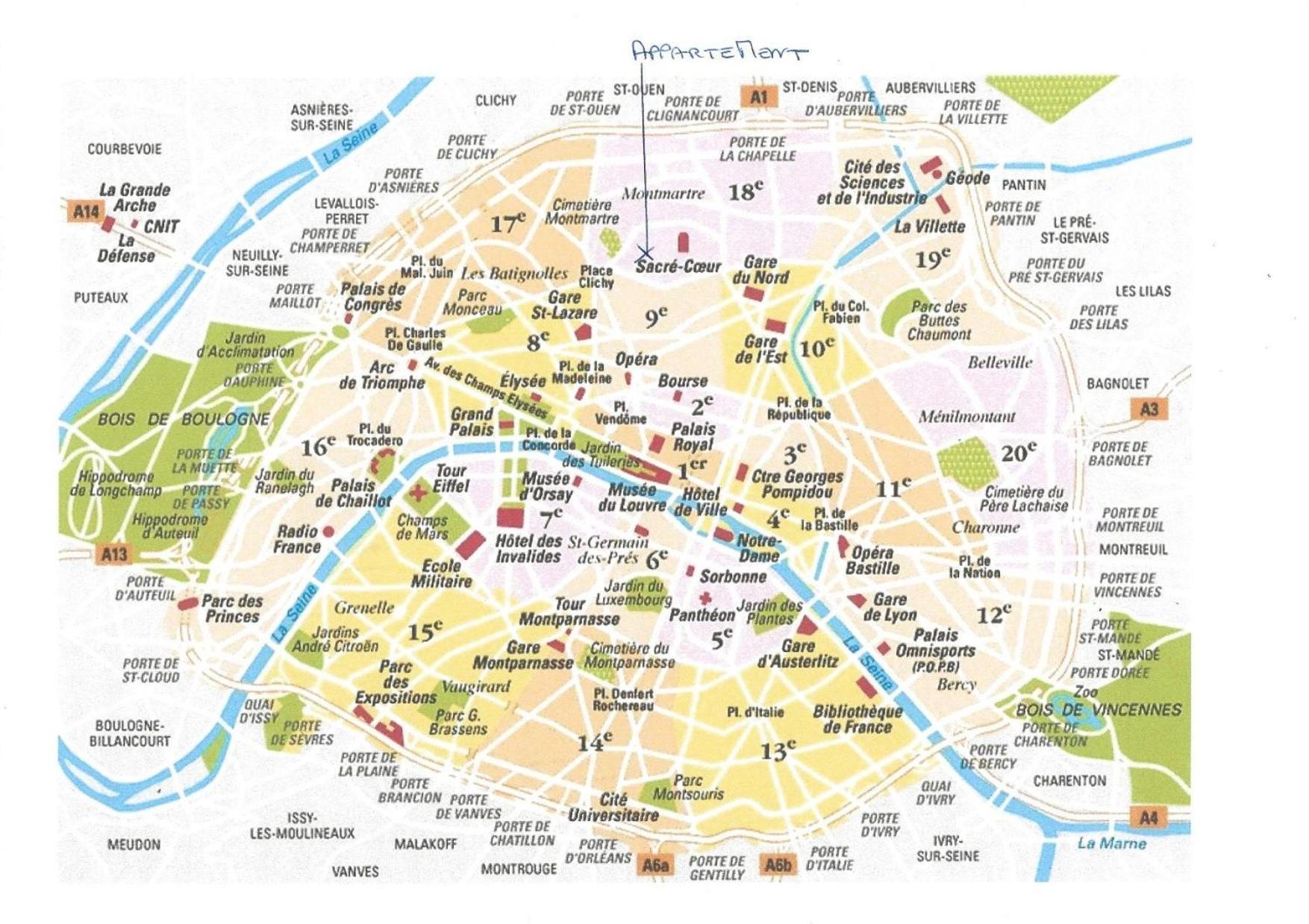 Apartament Paris Sacre Coeur Montmartre Et Tour Eiffel, 8 People, Zewnętrze zdjęcie
